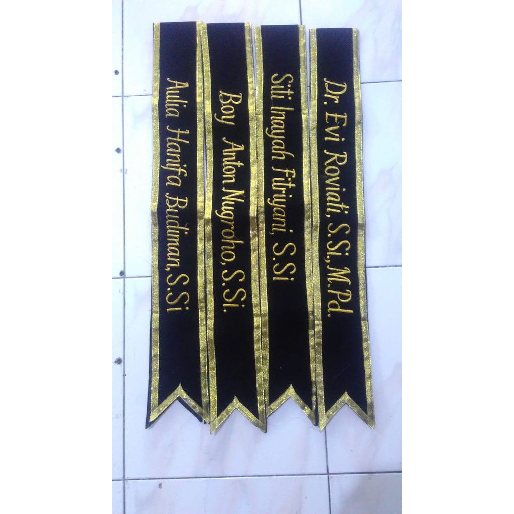 Selempang Wisuda Slempang Sidang Sash Kelulusan Bahan Bludru