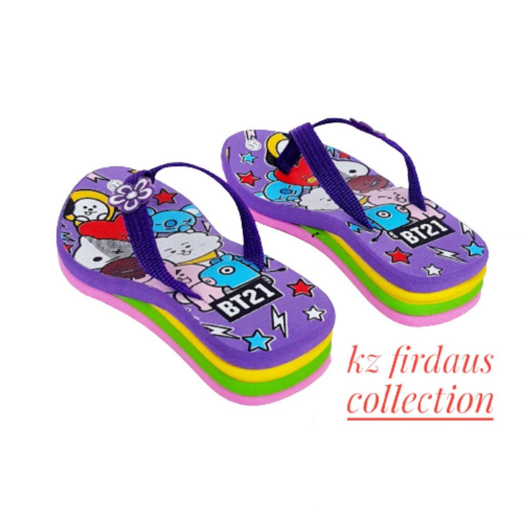 Sandal Anak Perempuan WEDGES BT21 KARAKTER