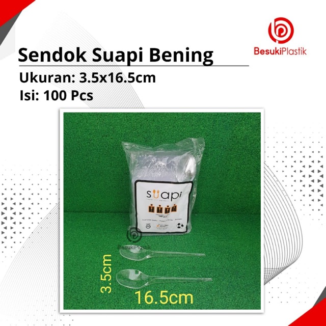 Sendok Suapi Bening / Sendok Plastik Bening / Sendok Makan Plastik Suapi Bening