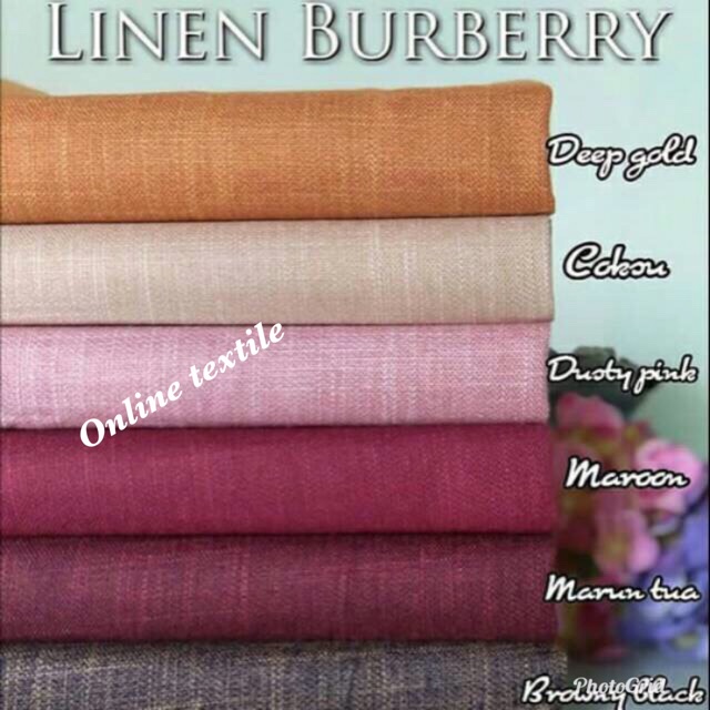 Kain bahan katun linen Burberry / kain 