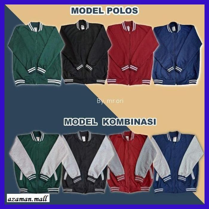 TEKAJTEKAJ- JAKET BASEBALL VARSITY PRIA WANITA - M, MAROON -ORIGINAL.