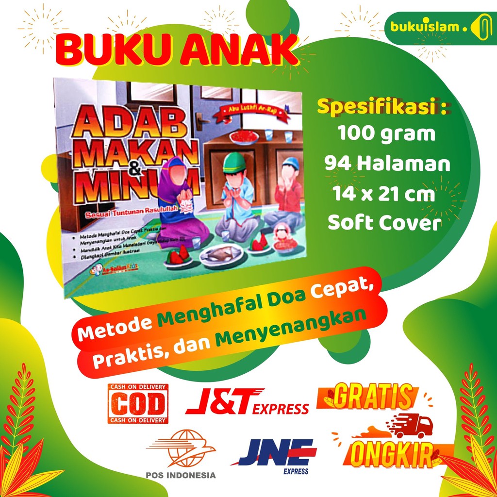 Buku Bacaan Edukasi Cerita Anak Anak Muslim Islami Bergambar untuk Parenting Bayi Balita TK PAUD