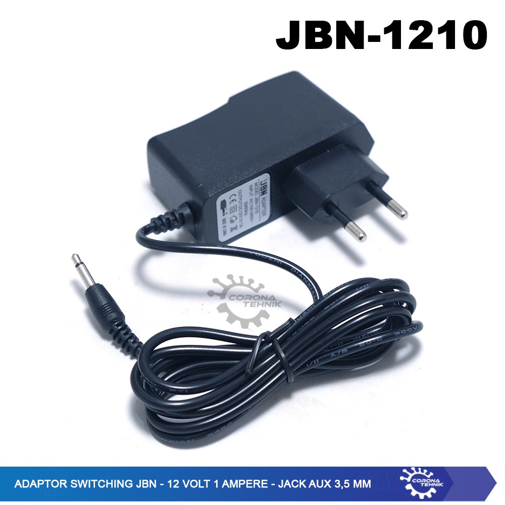 JBN - Model Jack AUX 3,5 mm - Adaptor 12 Volt 1 Ampere