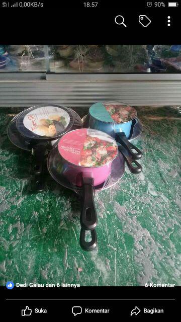 Maspion Pastela Set Panci Susu 14 Cm + Frypan 20 Cm