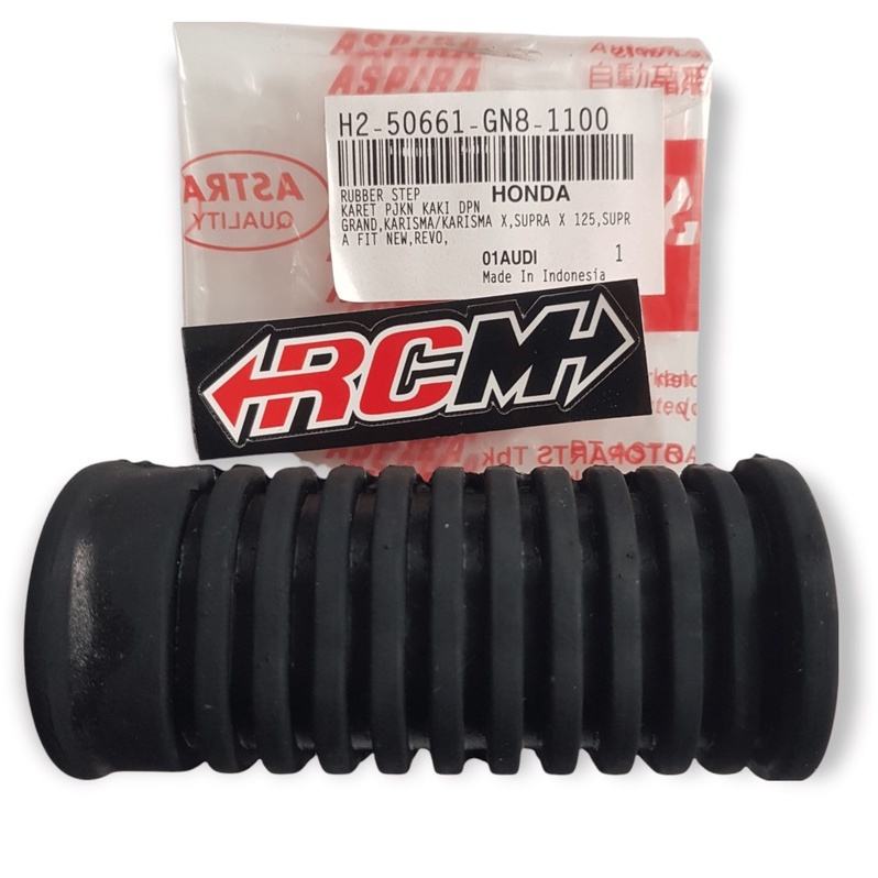 PERBIJI KARET RUBBER STEP PIJAKAN KAKI DEPAN BARSTEP BARSTEF BAR STEP FOOSTEP GRAND KHARISMA KARISMA X SUPRAX 125 SUPRA X125 SUPRA X 125 SUPRA FIT NEW REVO H2-50661-GN8-1100 ORI ORIGINAL FEDERAL ASLI