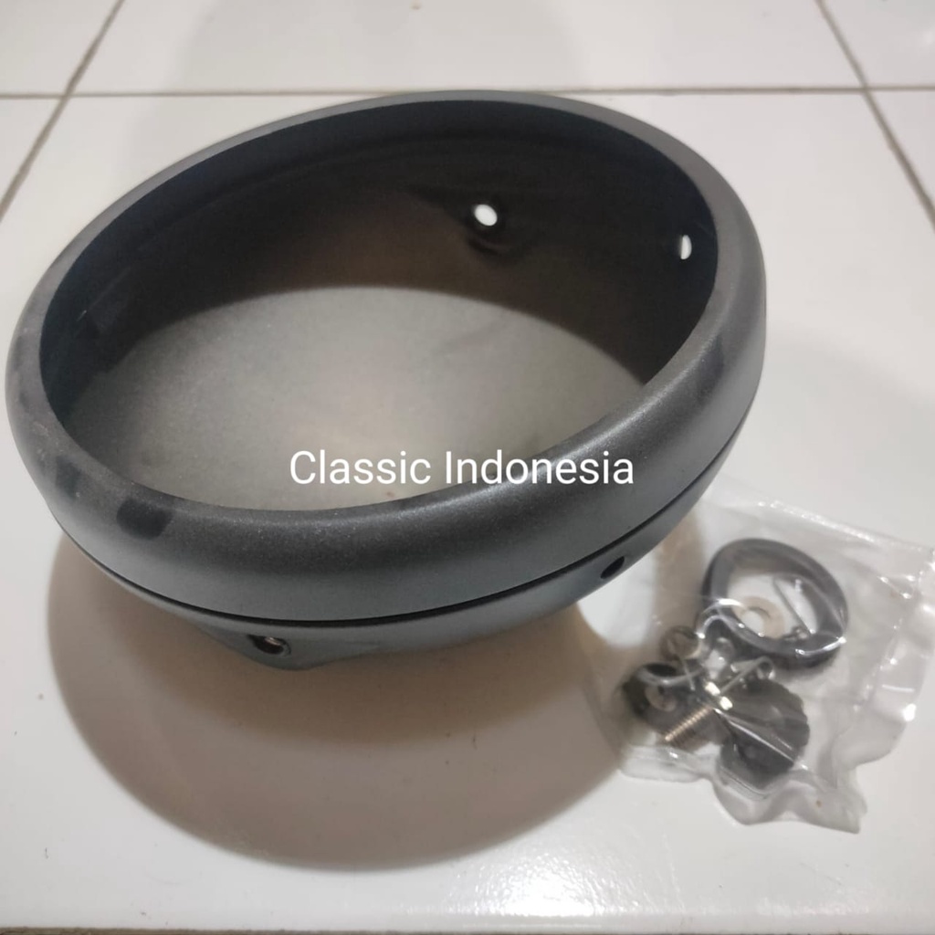 Batok Lampu Daymaker 7inch - Rumah Lampu Daymaker 7 Inch - Breket Lampu Daymaker 7inc Bulat Hitam Do