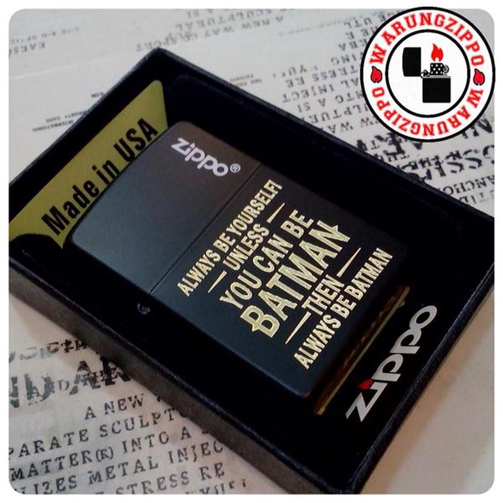 Zippo grafir batman korek custom Terlaris