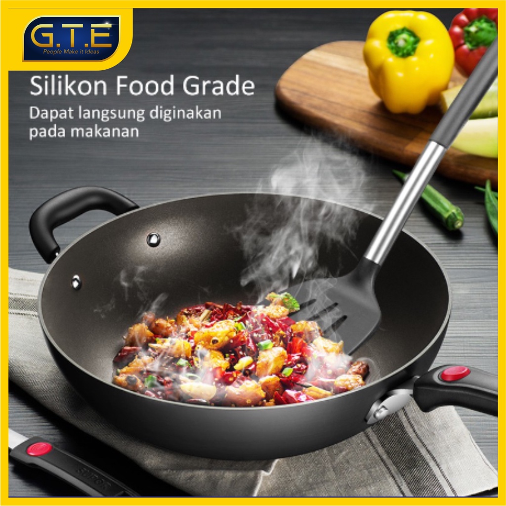 GTE | Kitchen Ware Spatula berbahan silikon food grade yang aman digunakan untuk memasak tidak mudah Lengket /Kitchenware spatula SET
