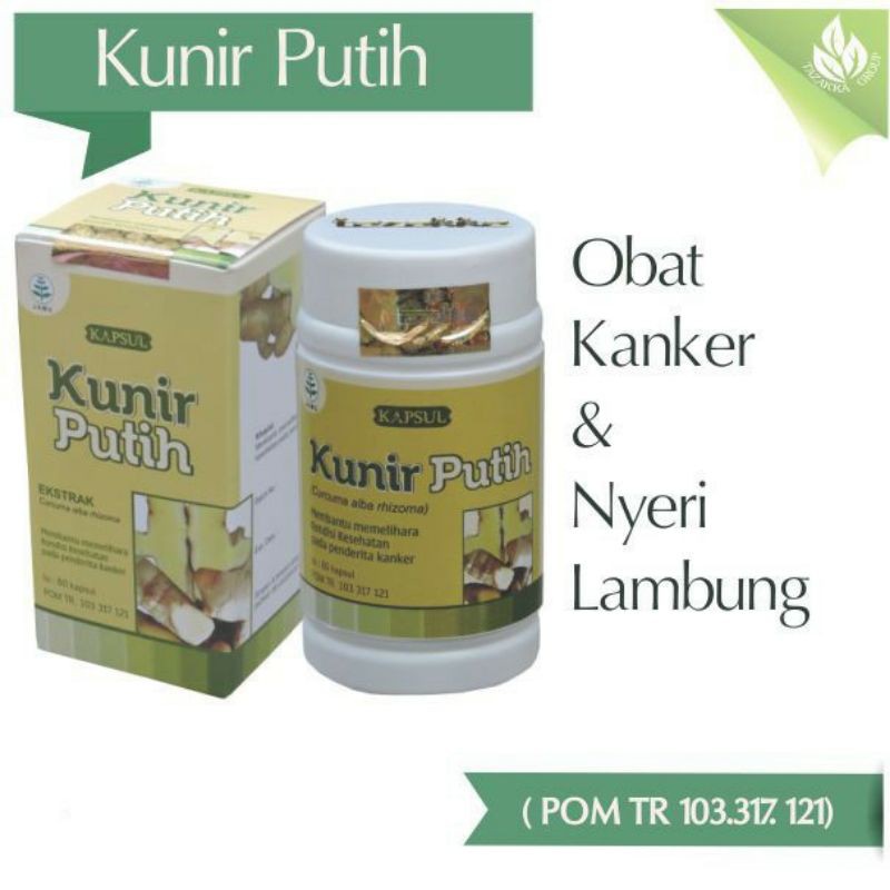 Kapsul Ekstrak KUNIR PUTIH Isi 60 Kapsul Izin BPOM - Obat Herbal Anti Kanker