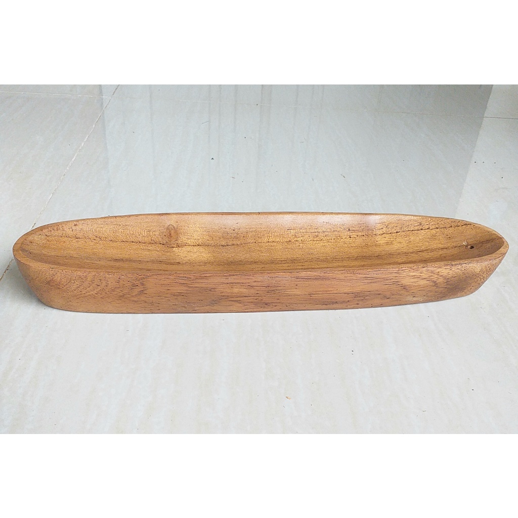 tempat bakar dupa oval loncong 30cm mahoni