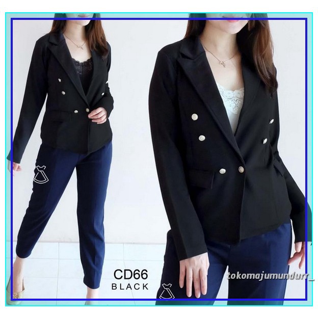Blazer Wanita Korea Jas Wanita Blezer Blaser Cewek Formal Ready Stock B7J4 Bahan Tebal Jaket Kerja T