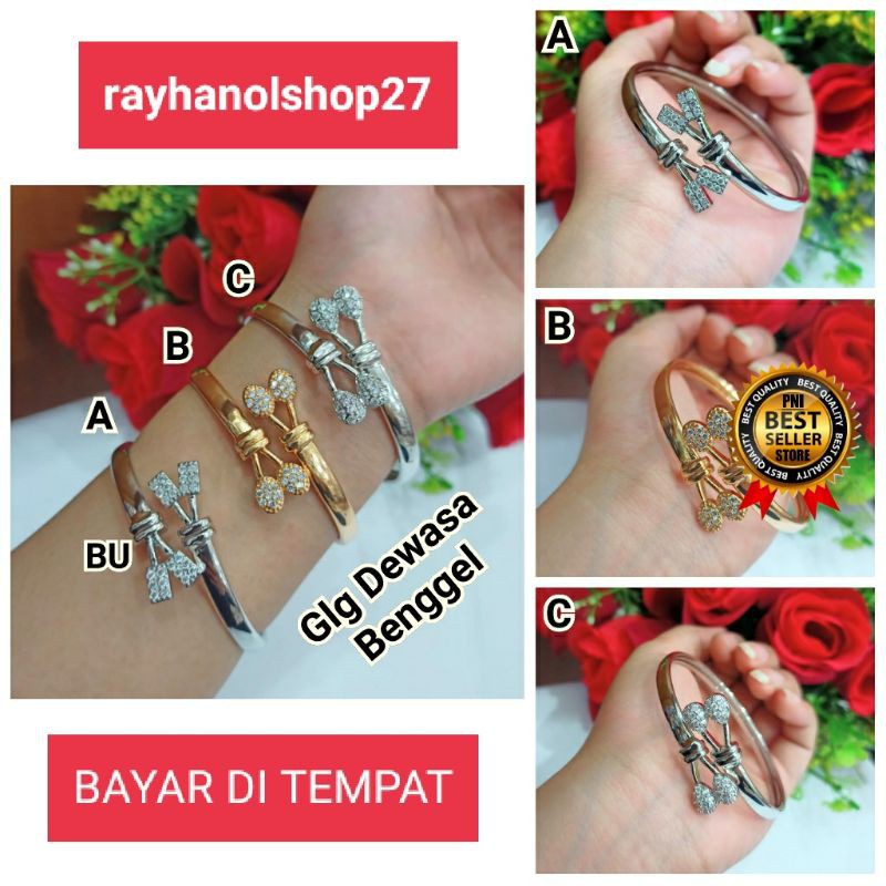 XUPING TERBARU GELANG TANGAN WANITA TITANIUM ASLI MOTIF PILIHAN SILVER DAN GOLD