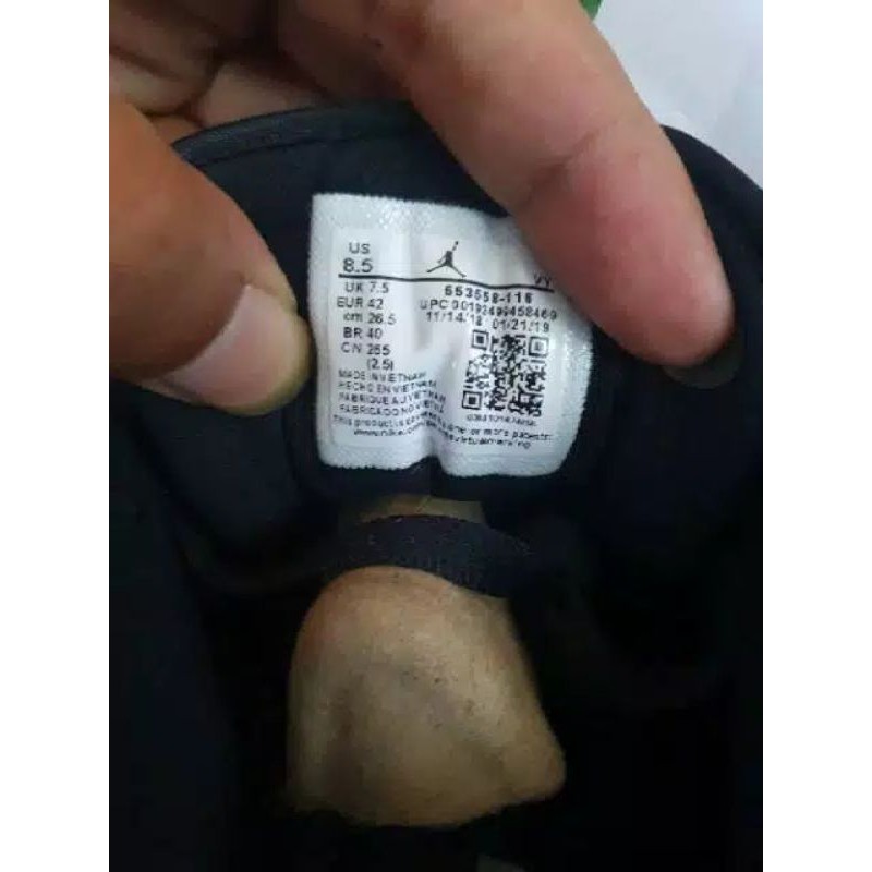 SEPATU NIKE AIR JORDAN 1 LOW BLACK TOE 100% PK GOD ORIGINAL