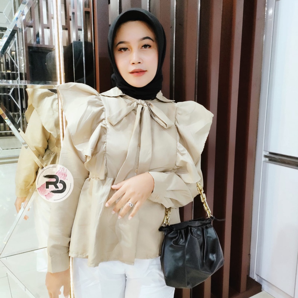 BEFAST - ZRD OOTD Wanita Blouse NAKAJIMA / DEA BLOUSE / Blouse Casual / Blouse Kekinian 2022 / Blouse Lengan Panjang / Blouse Formal / Blouse Polos / Atasan Blouse Remaja