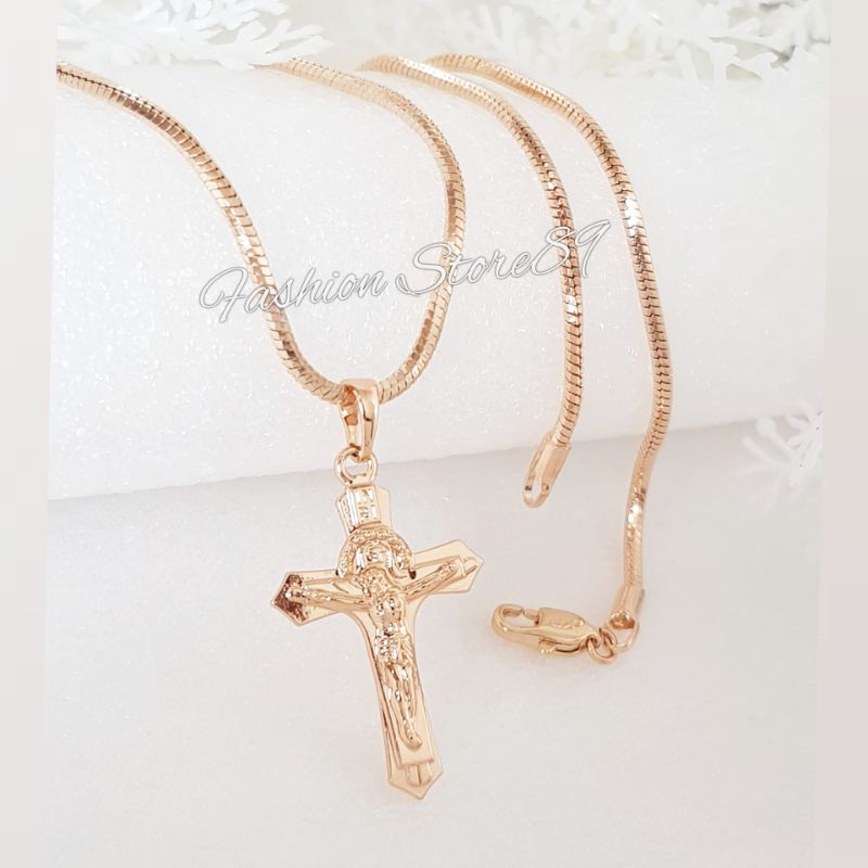 Xuping Kalung Salib Jesus Impor Perhiasan Xuping lapis Emas Kualitas Terjamin original Xuping Salib Bestquality