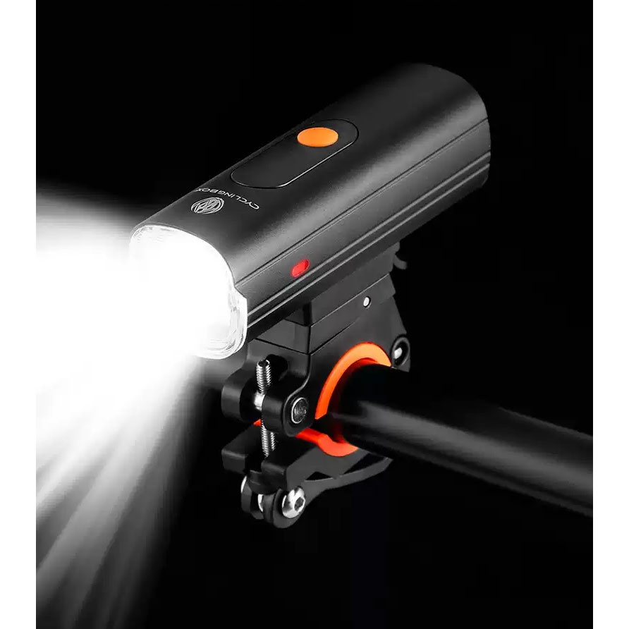 CYCLINGBOX Lampu Sepeda LED L2 USB Rechargeable 1500 mAh - C-1815 - Black