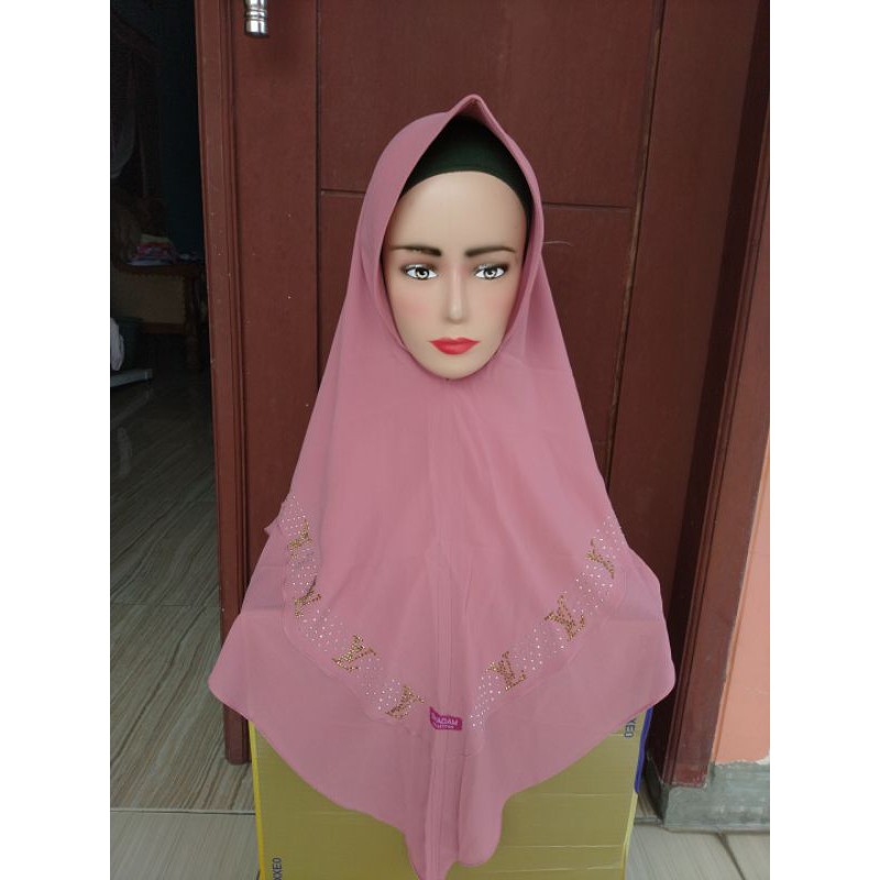 Jilbab Instan Ceruty 2 layer Payet Pres LV  by Shadam.