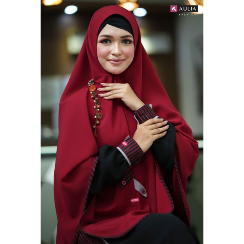 GAMIS AULIA FASHION SULTAN 5 BLACK MAROON