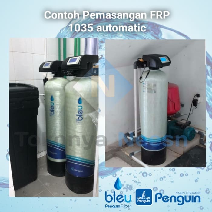 Paket Filter Air sumur/tandon/toren penguin FRP 1035 AUTO RESIN