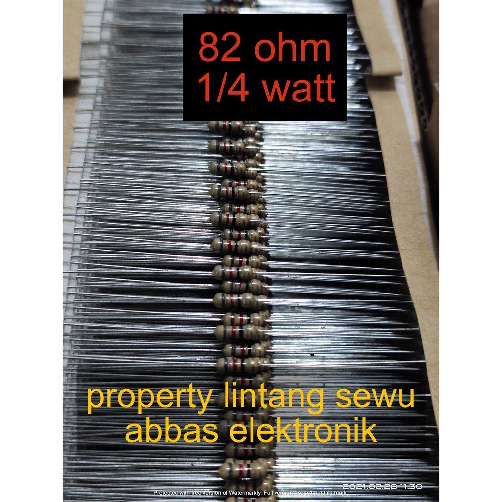 10PCS resistor 82 ohm 0.25 watt 1/4 watt