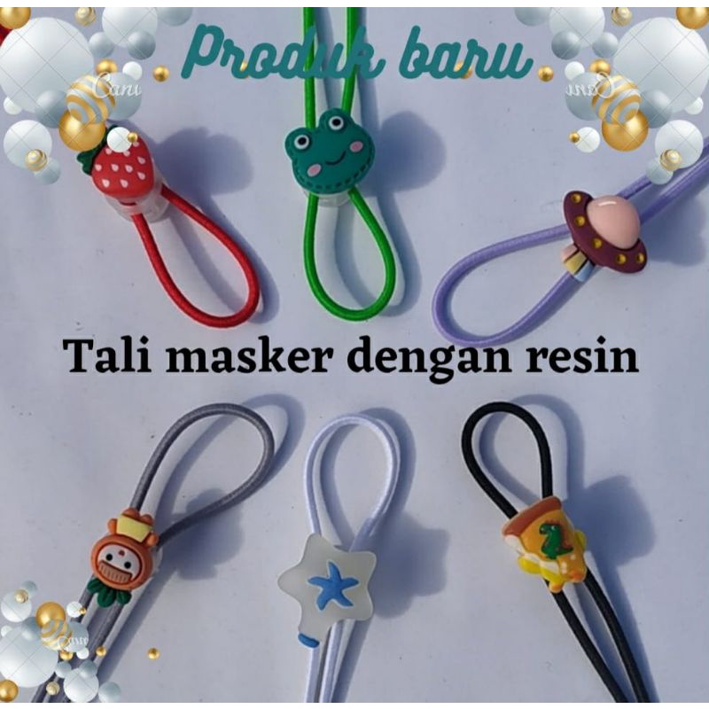 strap masker  2in1 pengait plastik dengan resin kalung masker tali masker