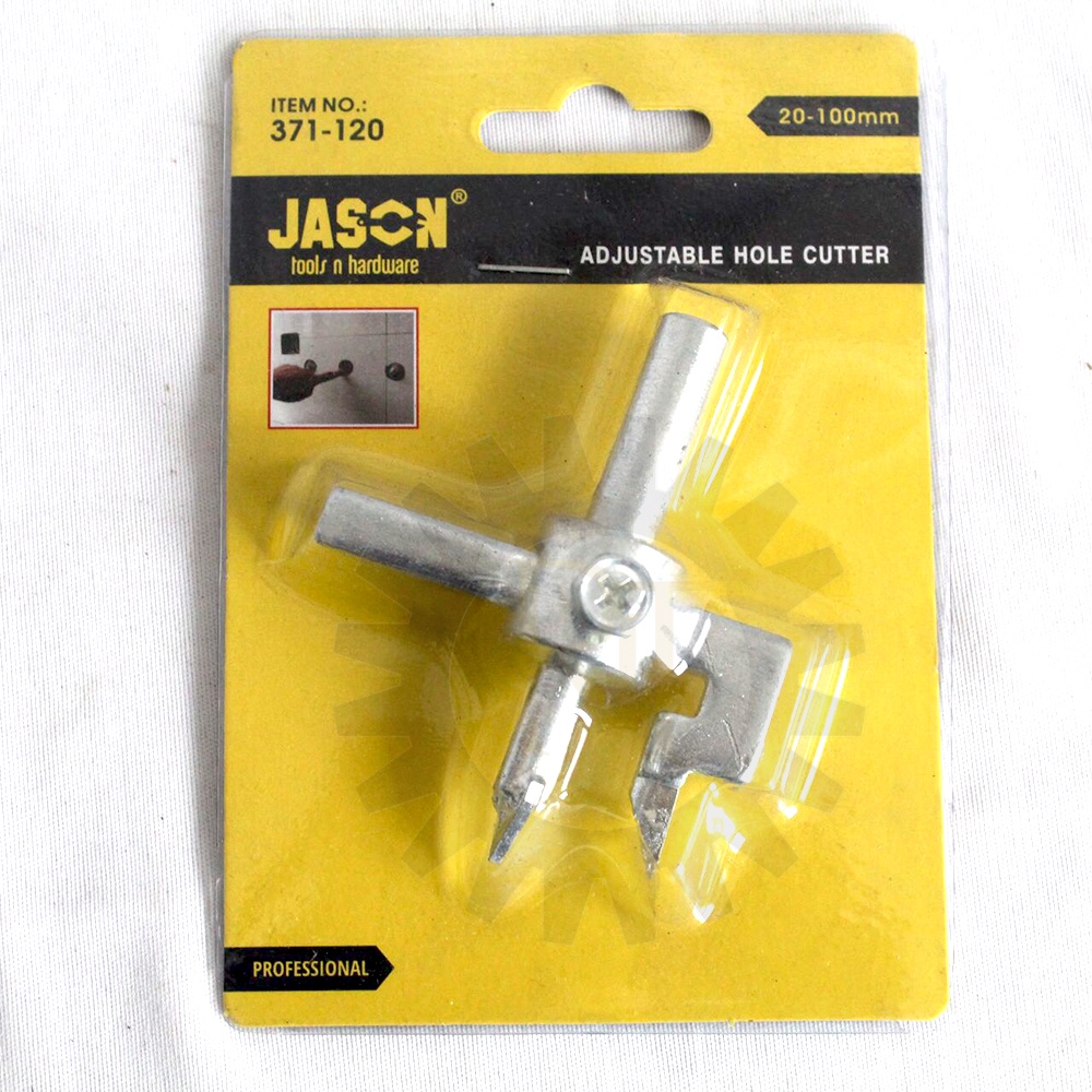 JASON Pembolong Keramik 20-100mm / Mata Bor Keramik / Adjustable Hole Cutter Ceramic (371-120)