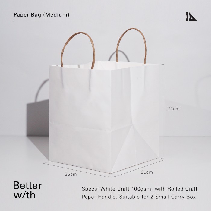 

✨ BISA COD ✨ Paper bag polos uk. 25X25X24 cm isi (10 pcs)