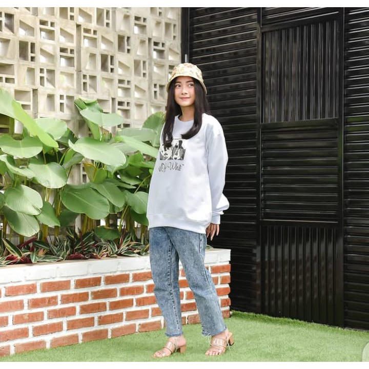 Sweater Pria/Wanita Grosir - Off White Picture