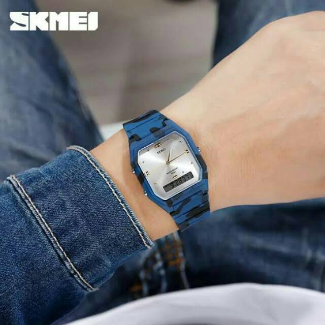 Jam tangan Skmei 1604 dual time original tahan air