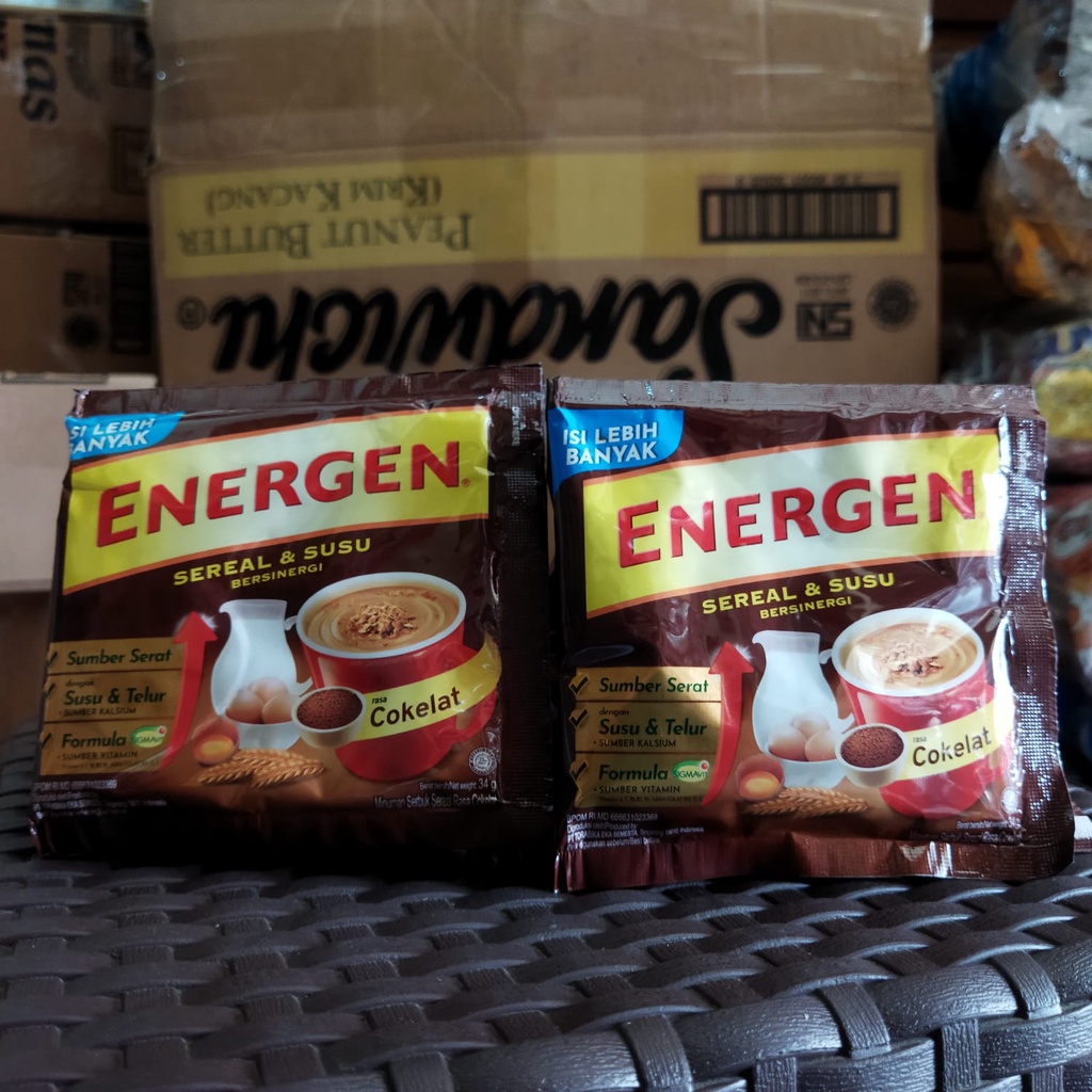 

Energen Serbuk Sereal isi 10 Sachet ( Harga 1 Renceng )