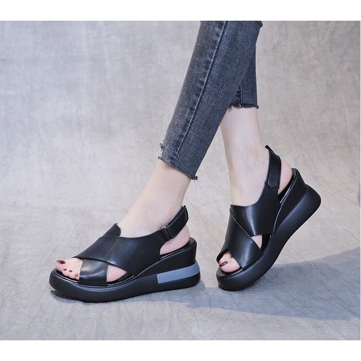 SANDAL HEELS WEDGES IMPORT TERLARIS SEPATU CANTIK S3611 SEPATU FASHION MURAH