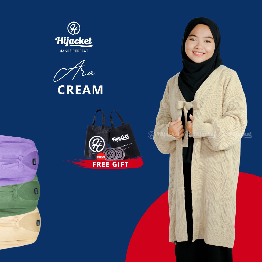 ✅Beli 1 Bundling 3✅Hijacket Original ARA Series Rajut Jacket Hijaber Jaket Wanita Muslimah Azmi Hijab No 1 Indonesia Hijaket Jaket Hijab Hijaber Tebal Hangat Premium Jaket Musim Dingin