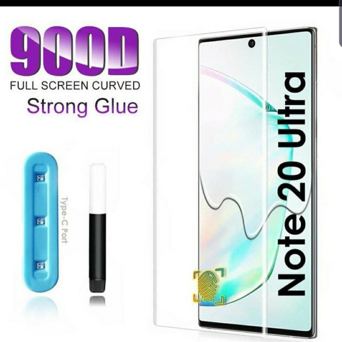 SAMSUNG NOTE 20/ SAMSUNG NOTE 20 ULTRA TEMPRED GLASS FULL UV GLUE LASER, ANTI GORES UV ULTRAVIOLET