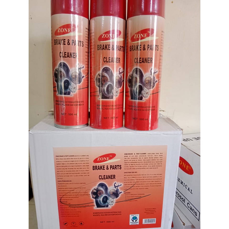 Pembersih Rem Motor Mobil Sepeda Motor ZONE Brake Part Cleaner 500ml