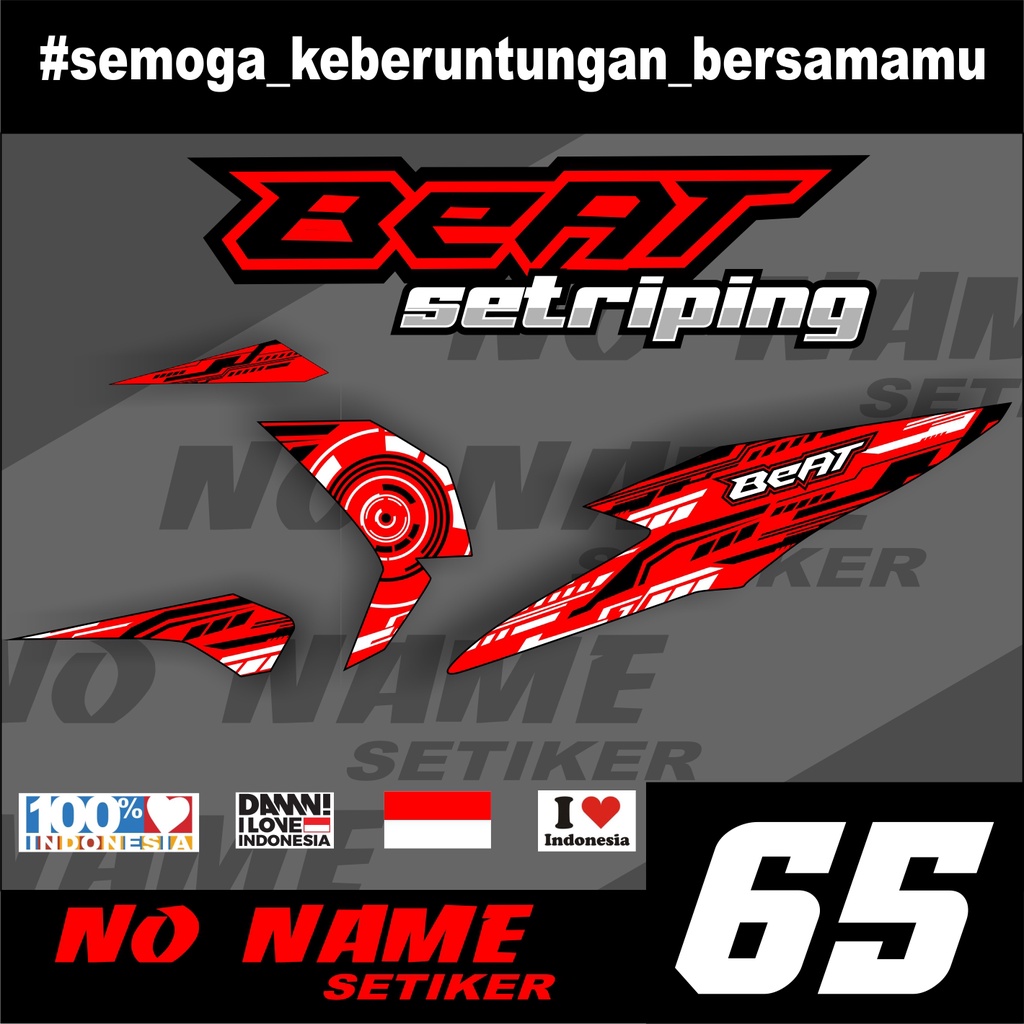 Stiker striping Beat New 2020 2021 (65) List Variasi sticker