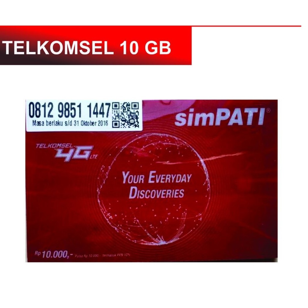 Kartu Perdana Simpati Kuota 10gb Telkomsel 4g 10gb Kuota Nasional Shopee Indonesia