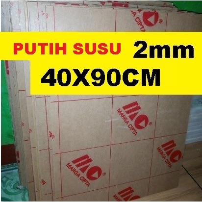 

Acrylic - Akrilik Putih Susu - Marga Cipta tebal 2mm ukuran 40x90cm