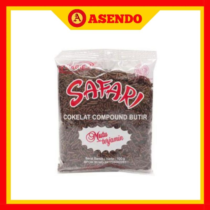 

Coklat Mesis Safari 100gr / Chocolate Mesis Safari / Coklat Butir || ASENDO