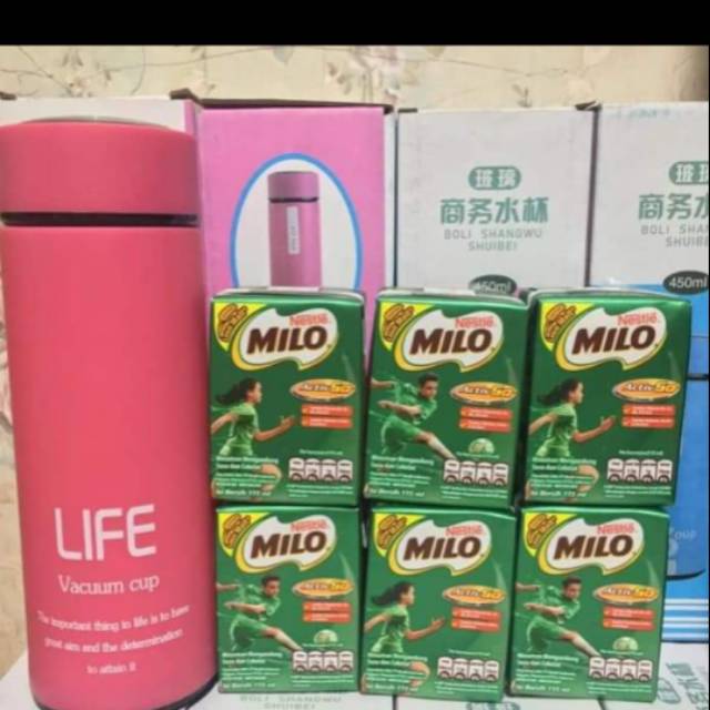 

Pake milo + thumbler kaca cantik