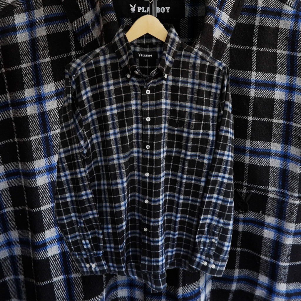 Flannel Playboy Original Kemeja Flanel VIP - M