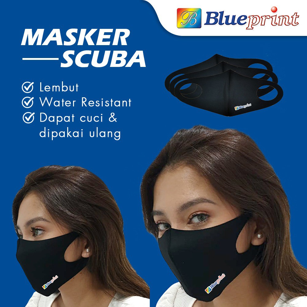 MASKER SCUBA BLUE PRINT PER PCS