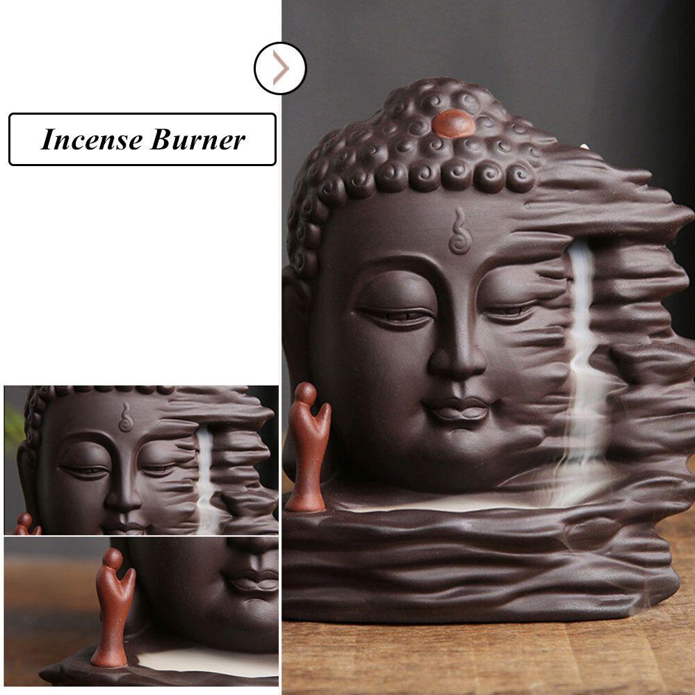 Populer Backflow Incense Burner Dekorasi Rumah Meditasi Ornamen Tempat Dupa