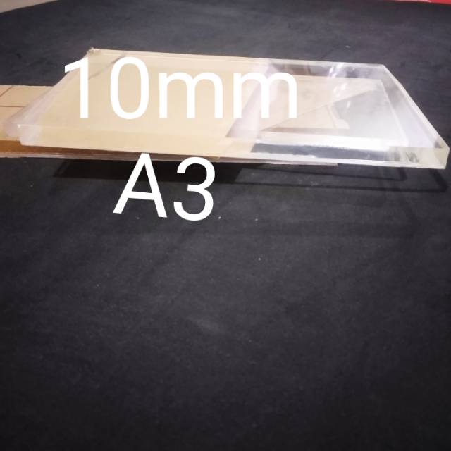 

Acrylic akrilik lembaran 10mm ukuran A3 (42x30cm)