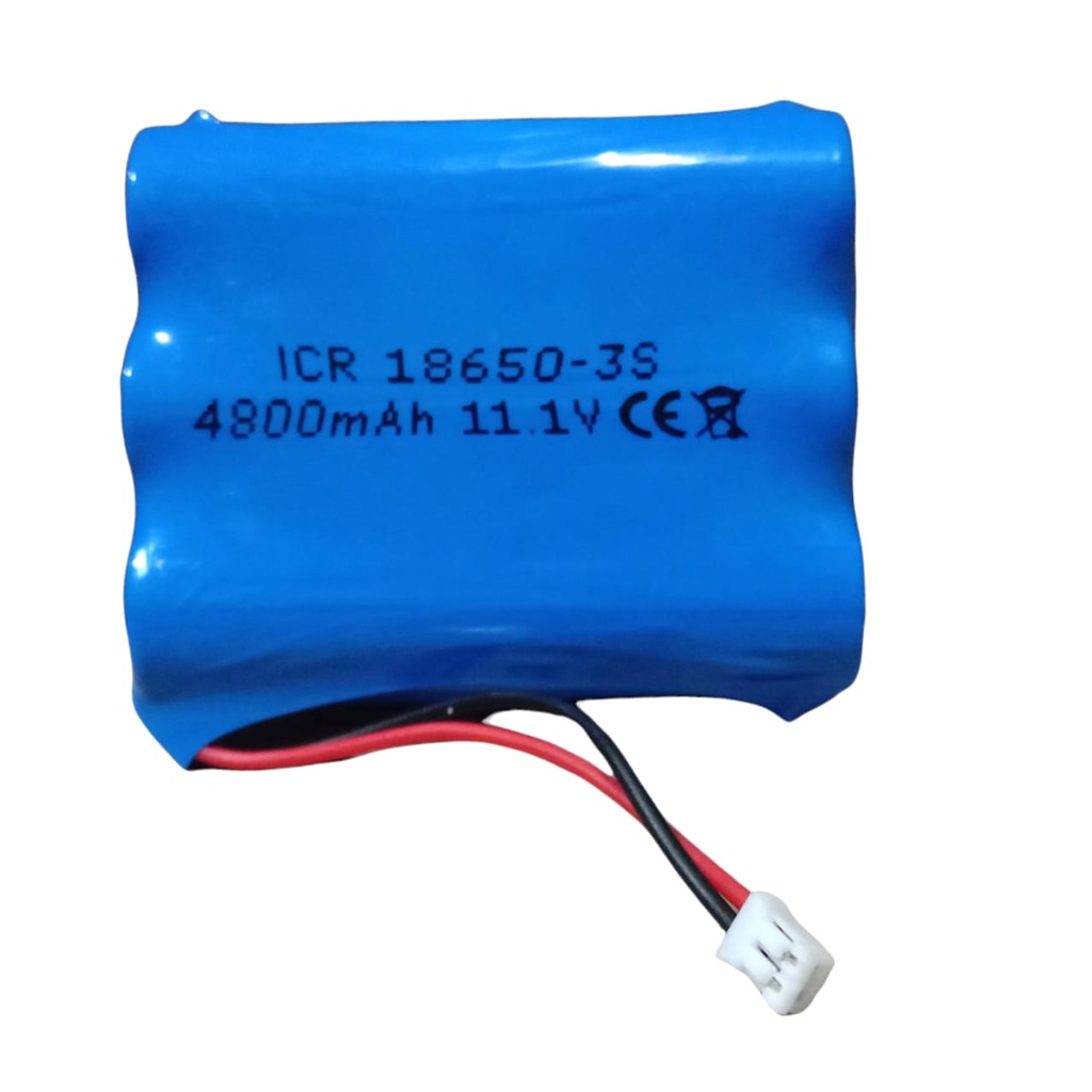 Baterai Isi Ulang / Charger Speaker Bluethooth / RC 3X Li-ion 18650-3S 4800mAh 11,1V Soket JST PH2.0