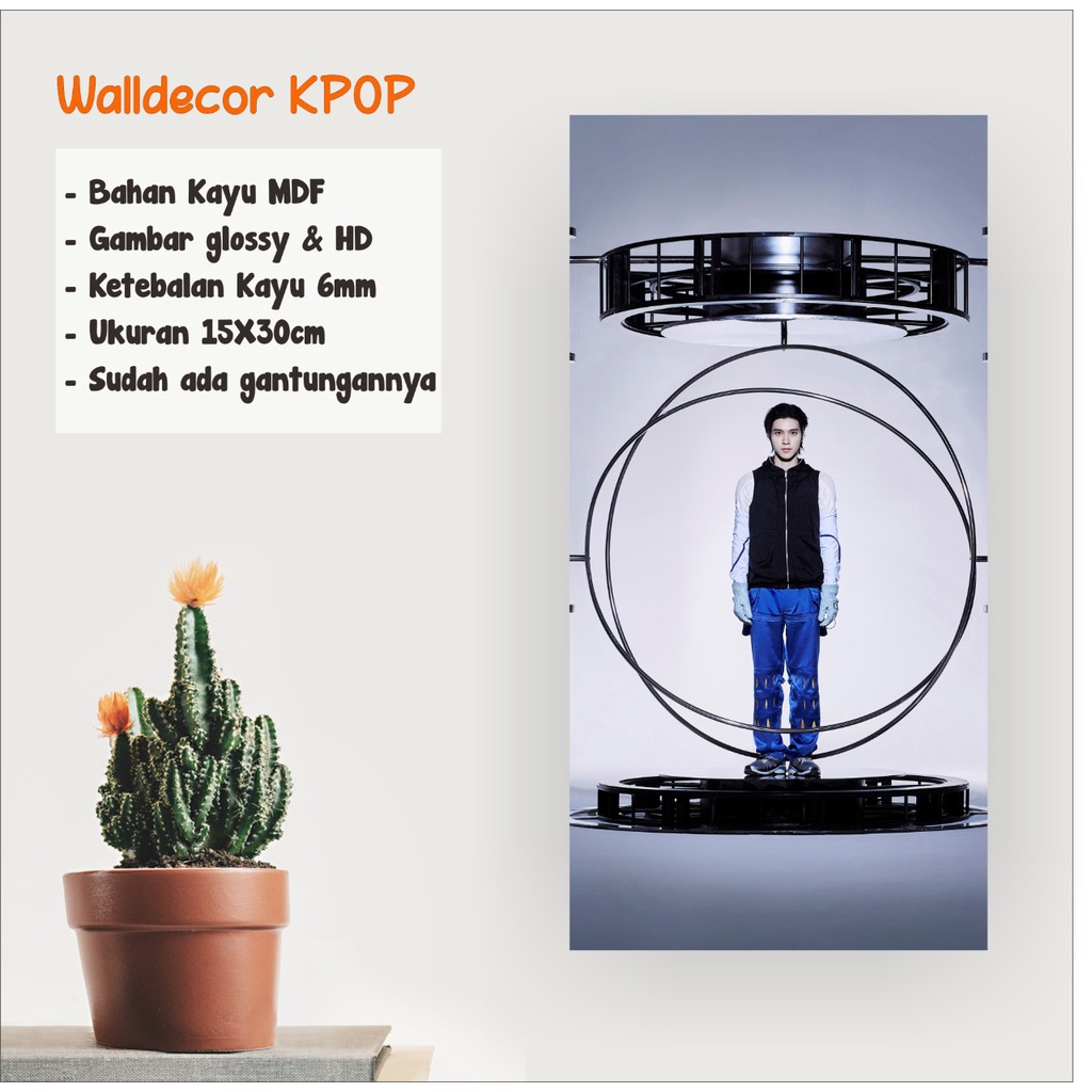 WALLDECOR NCT 2021 HENDERY UKURAN 15X30 CM WALL DECOR POSTER KAYU HIASAN DINDING KPOP