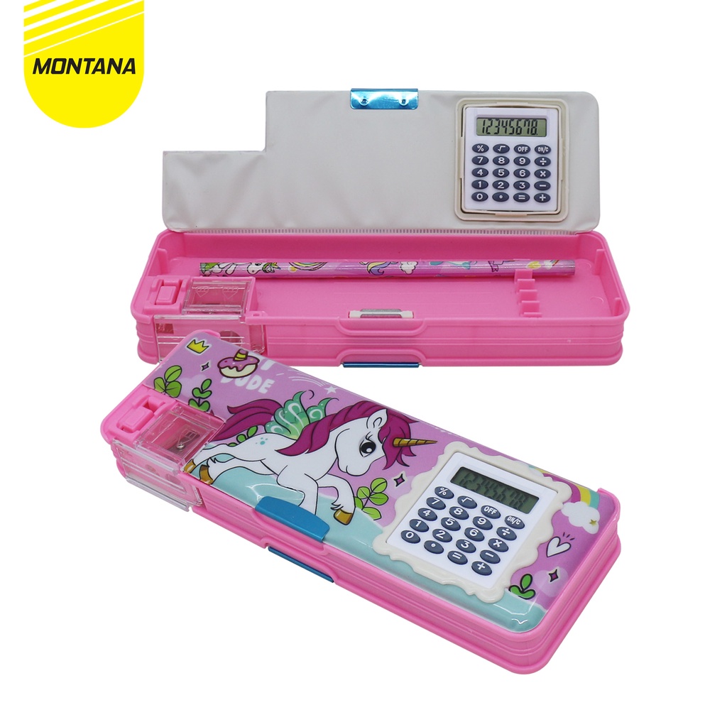 MONTANA Kotak Pensil / Study Set / Tempat Pensil Calculator Penco 102-1-3
