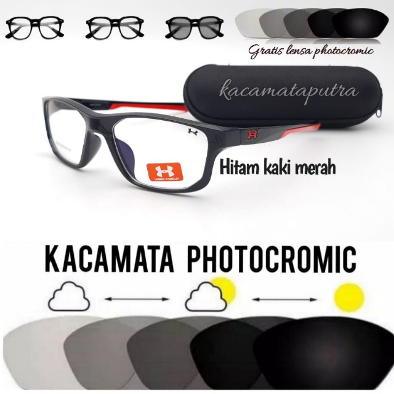 Kacamata Sporty Pria 2233 Lensa Bluray/Photocromic/Blucromic Murah