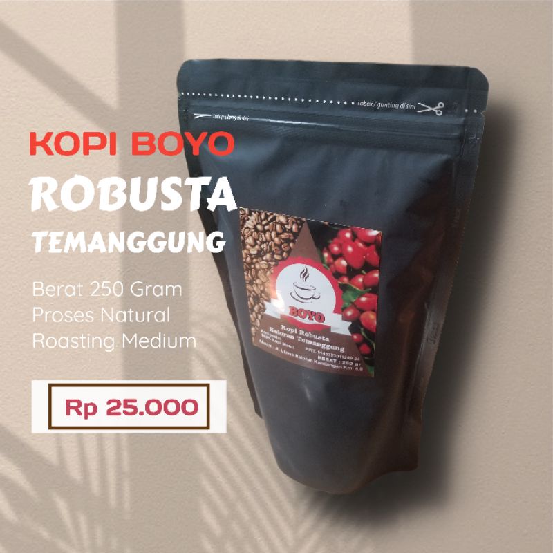 

Kopi Robusta Temanggung Roasting (biji / bubuk) Siap seduh
