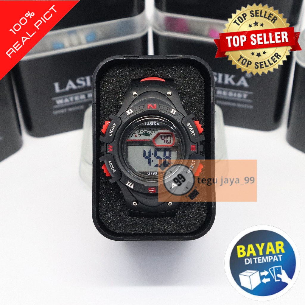 Lasika Original Jam Tangan Anak Laki-Laki Remaja Digital Anti Air Rubber Strap Terbaru GL1138