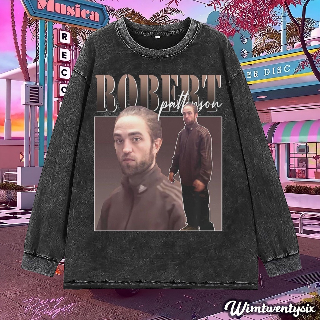 longsleeve | kaos oversize | oversize washing | t-shirt oversized | robert Pattinson homage tee